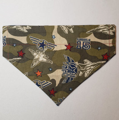 Patriotic Starry Stars & Air Force Angels Camo Over-the-Collar Pet Bandana