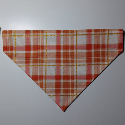 Vintage Witch / Autumn Plaid with Gold Over-the-Collar Pet Bandana