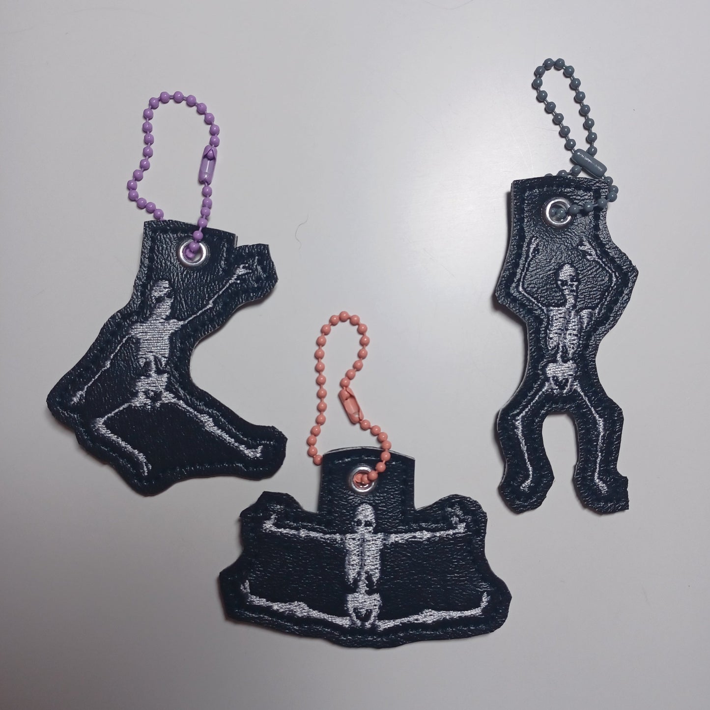 Dancing Skeleton Vinyl Charms (Set of 3)