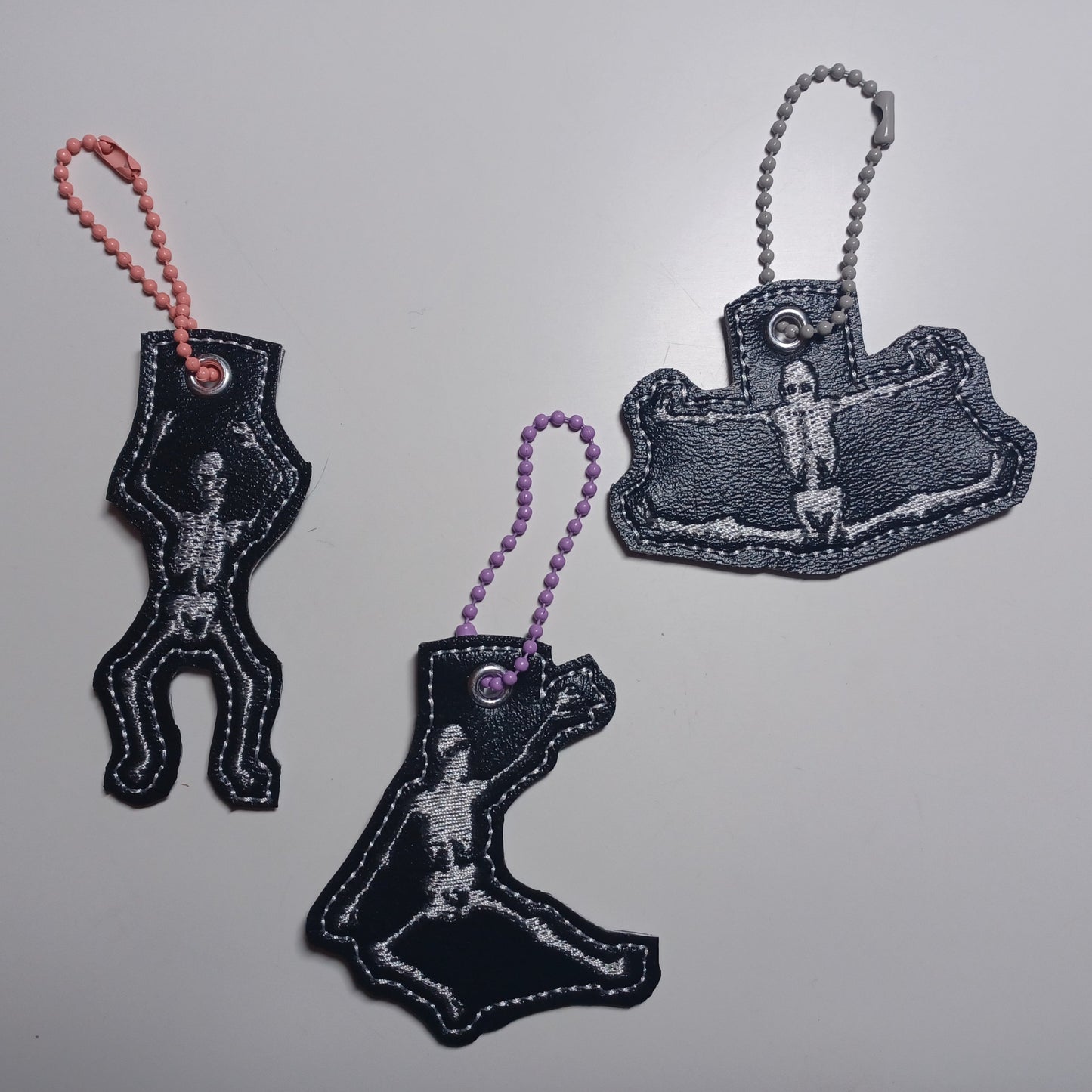 Dancing Skeleton Vinyl Charms (Set of 3)