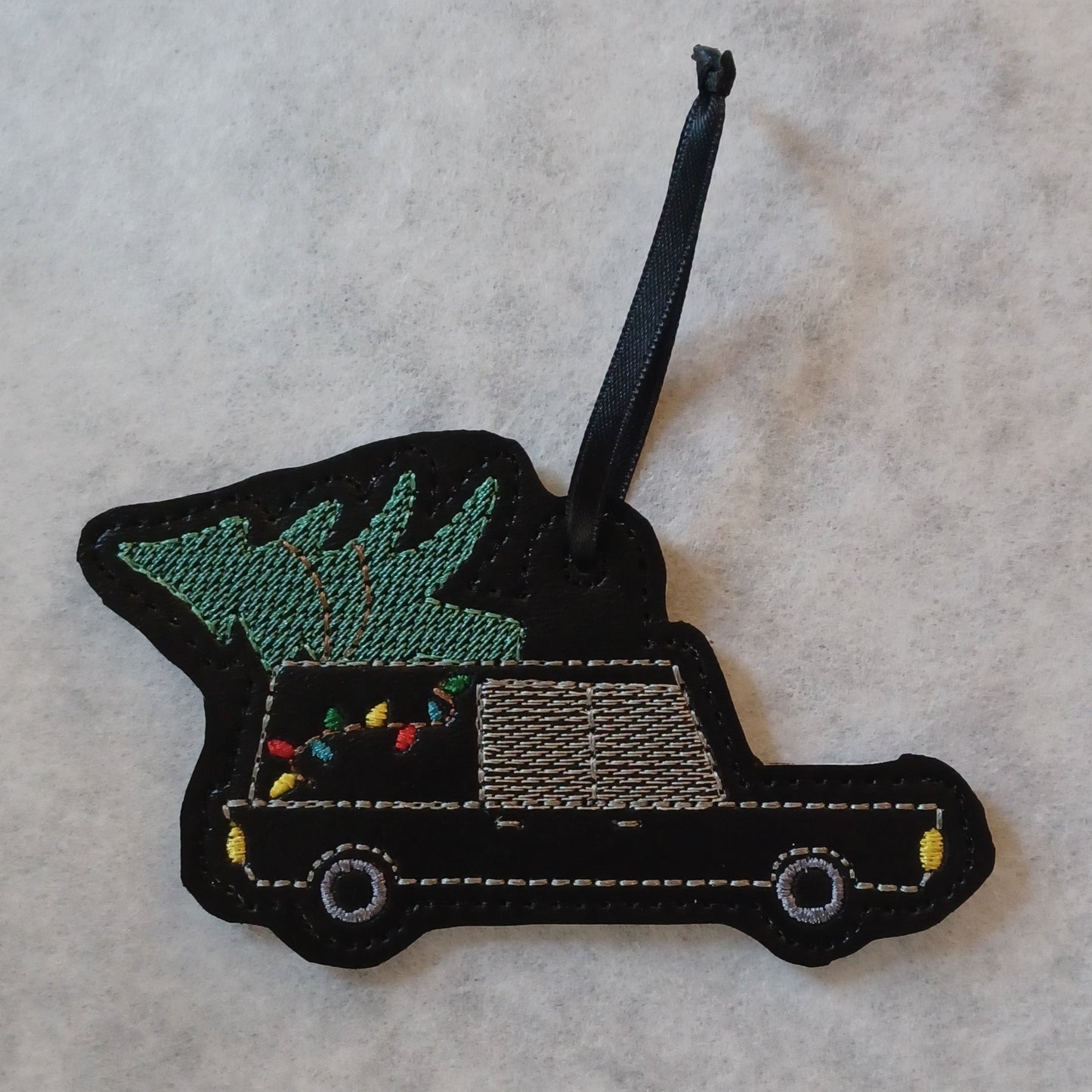 Holiday Hearse Embroidered Ornament