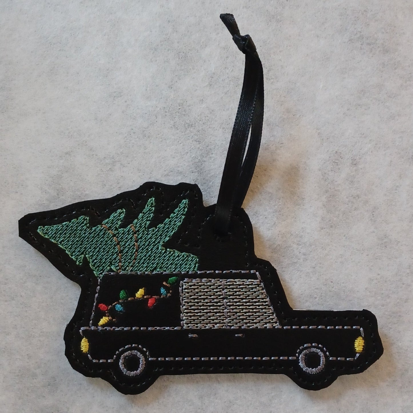 Holiday Hearse Embroidered Ornament