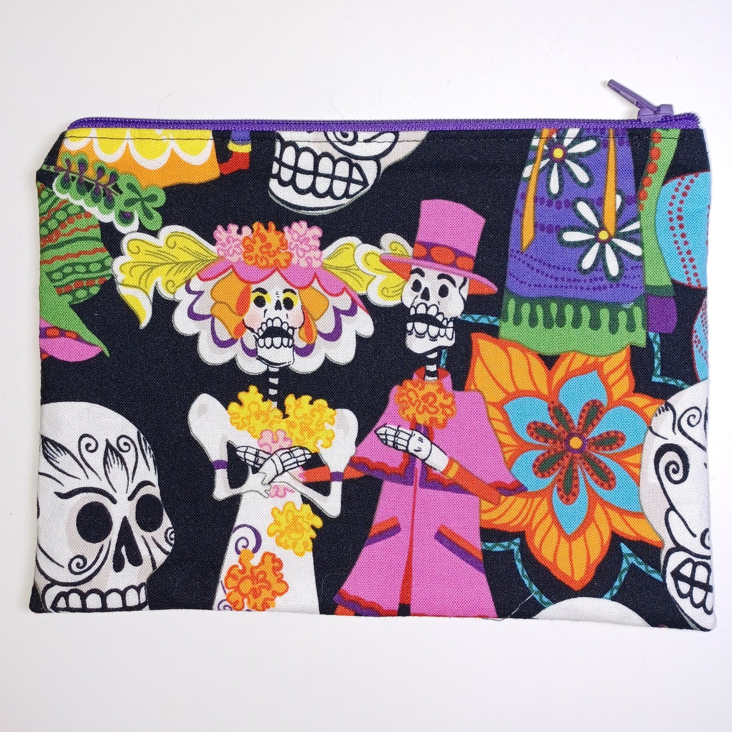 Celebration Skeletons Zip Pouch - Large