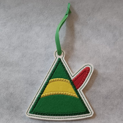 Elf Hat Embroidered Ornament
