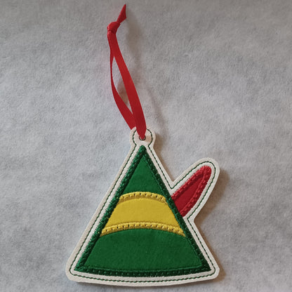 Elf Hat Embroidered Ornament