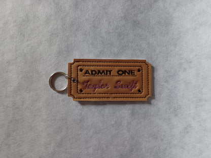 TS Ticket Embroidered Vinyl Key Ring