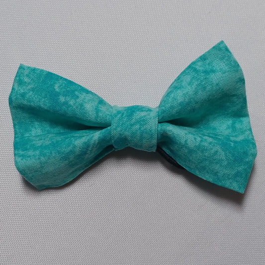 Teal Blue-Green Marbled Over-the-Collar Pet Bow / Bowtie