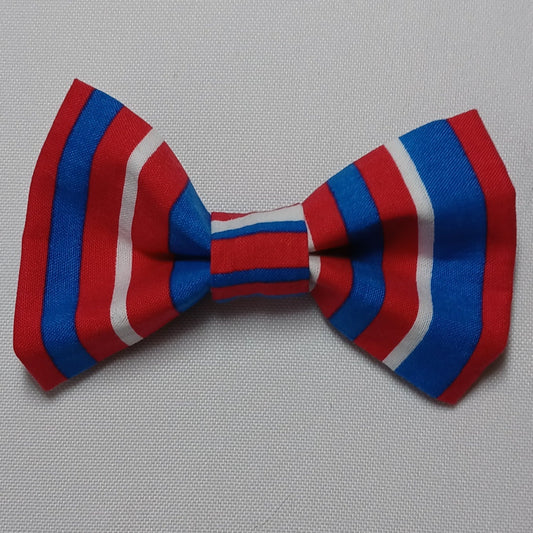 Patriotic Stripes Over-the-Collar Pet Bow / Bowtie