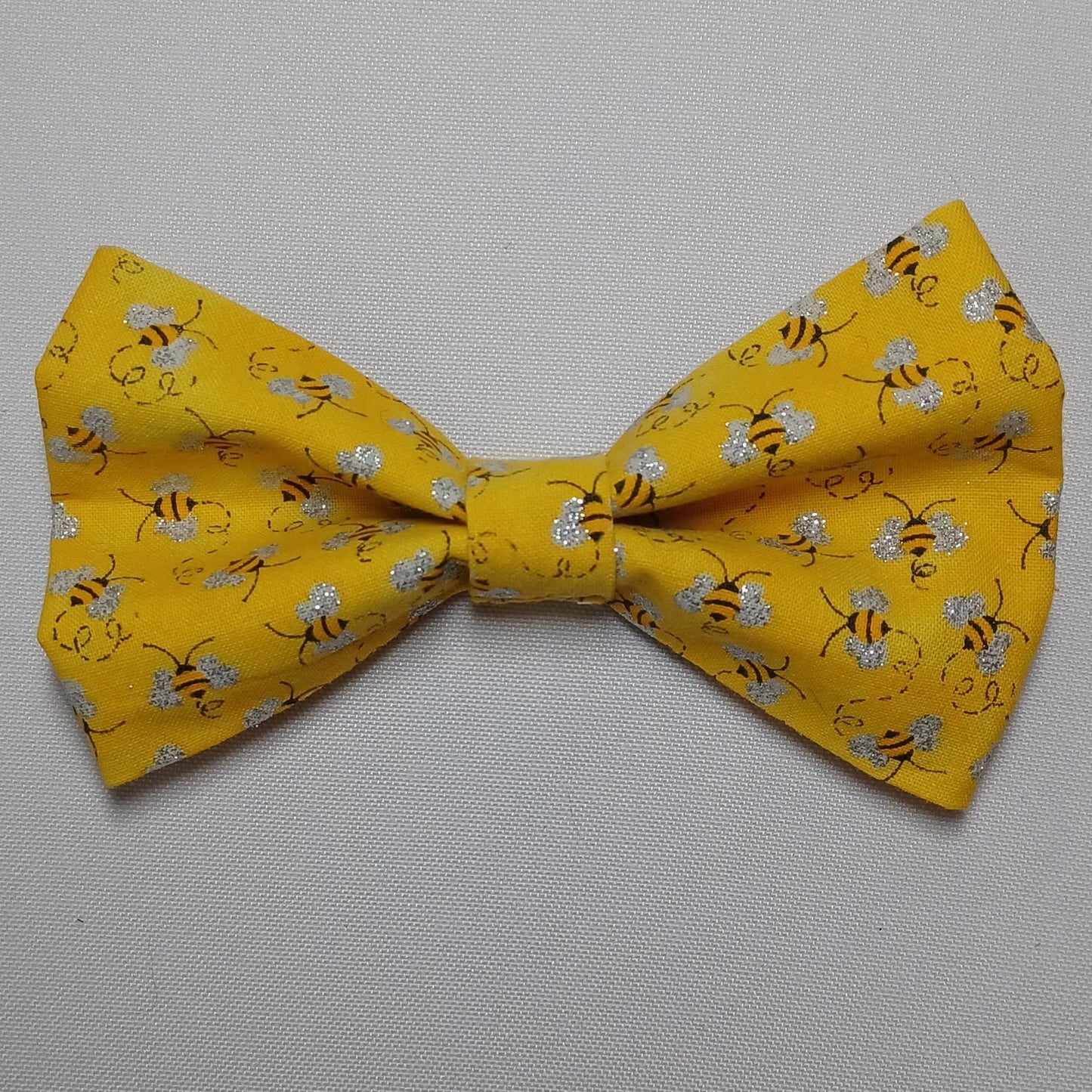 Bees on Yellow Over-the-Collar Pet Bow / Bowtie