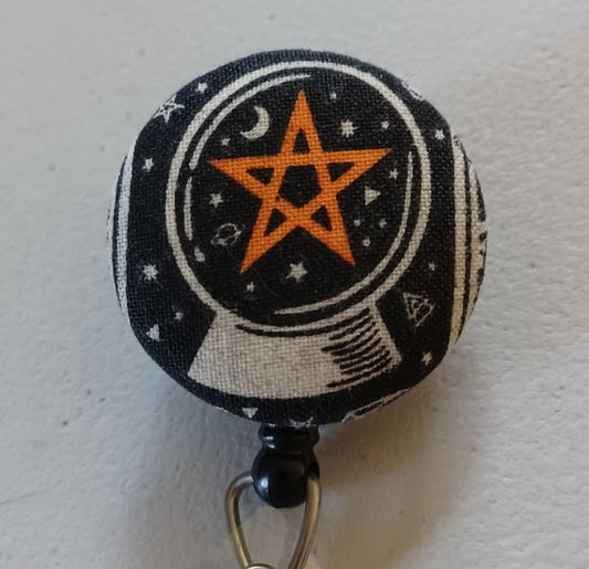 Pentagram Crystal Ball Badge Reel