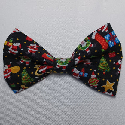 Christmas Santas Over-the-Collar Pet Bow / Bowtie