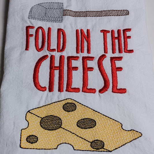 Roses Cooking "Fold in the Cheese" (Embroidered CYO)