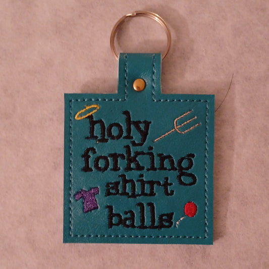 GP "Holy..." Embroidered Vinyl Key Ring