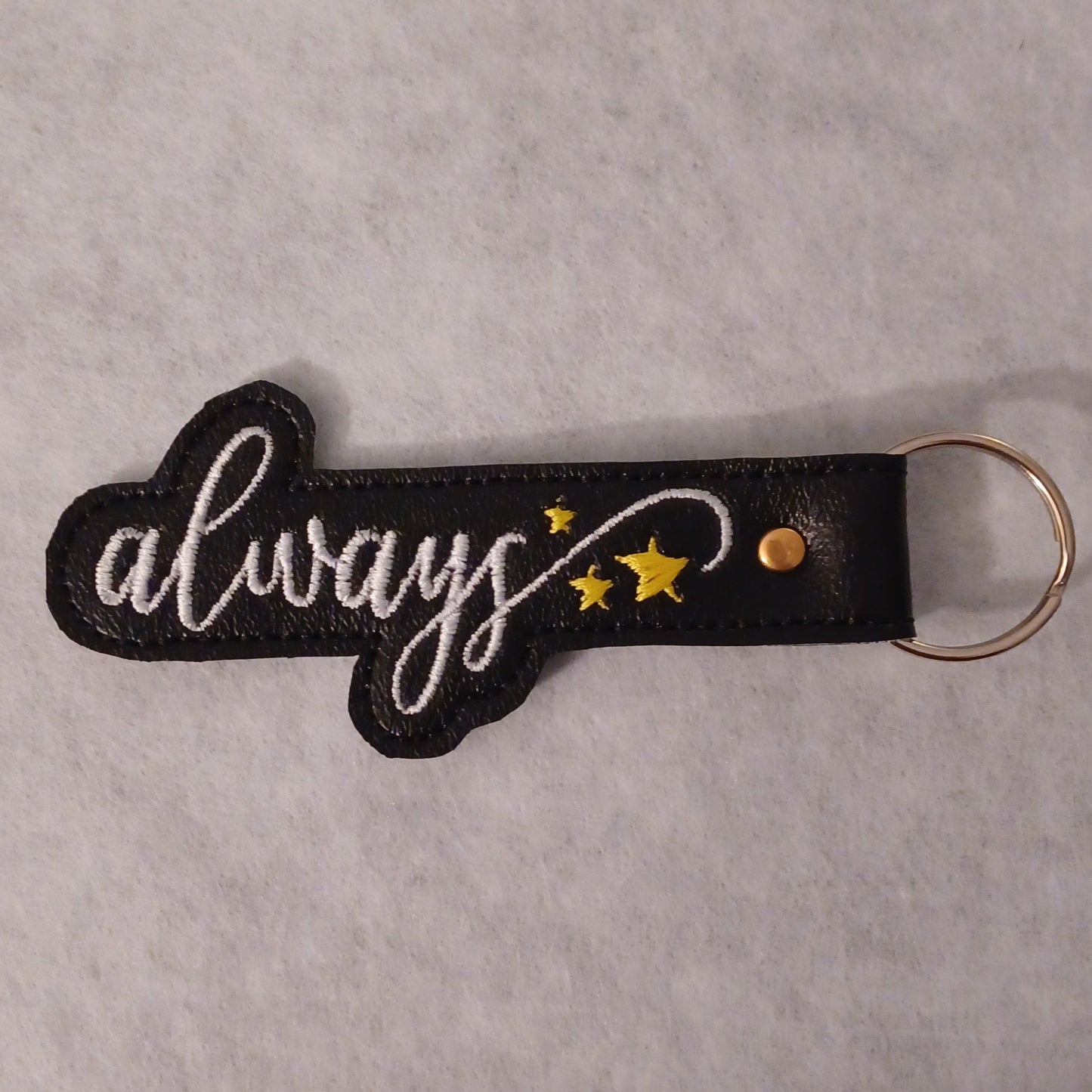 Magic School Always with Stars Embroidered Vinyl Key Ring
