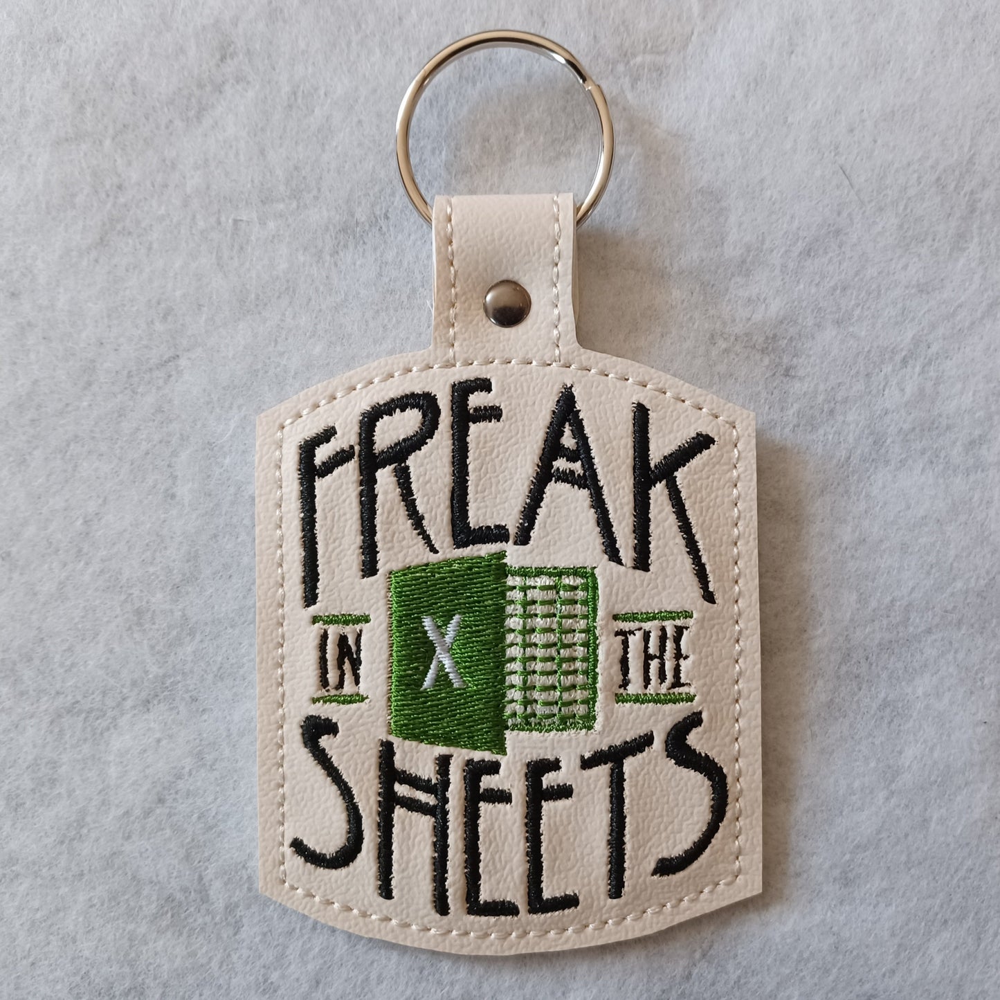 Freak in the Sheets Excel Embroidered Key Ring