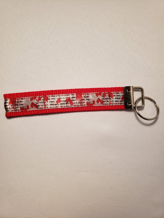 Blood Spatter on Text Key Fob