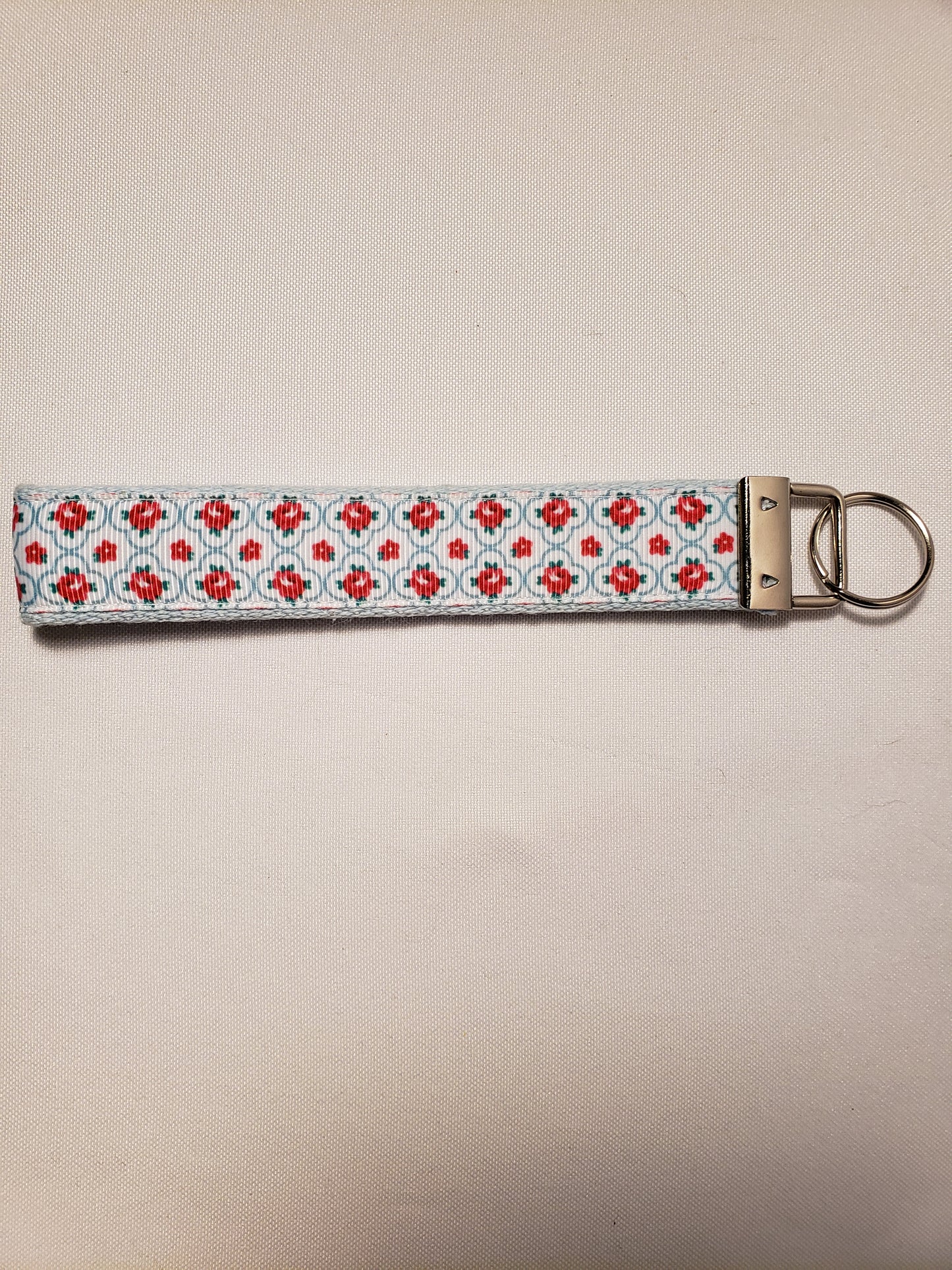 Country French Red Rose Key Fob