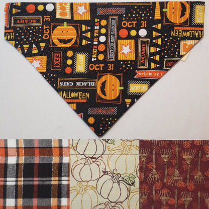 Halloween Glitter Cutesy Things Over-the-Collar Pet Bandana