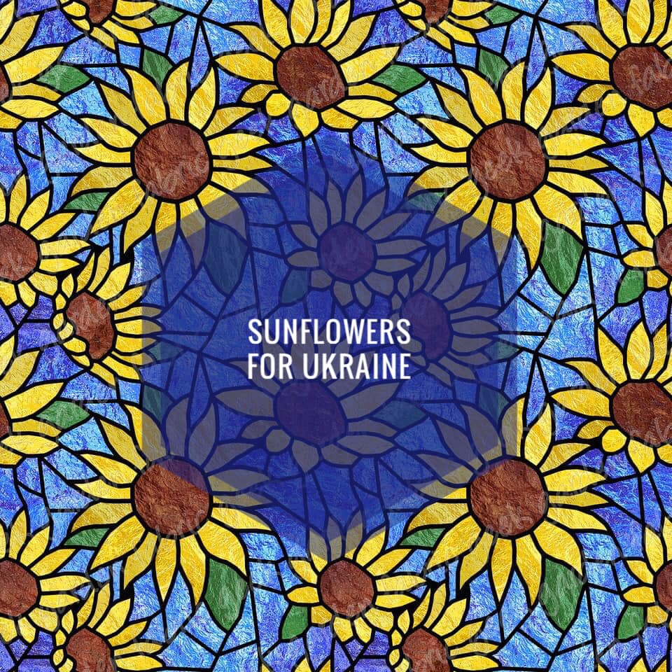 CUSTOM - Sunflower Stained Glass to benefit Razom for Ukraine